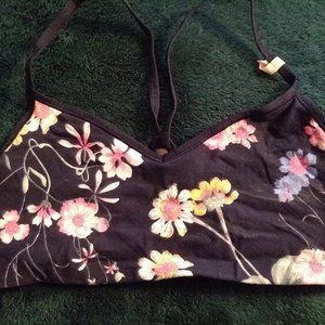 Gap navy floral bralette size medium NWT